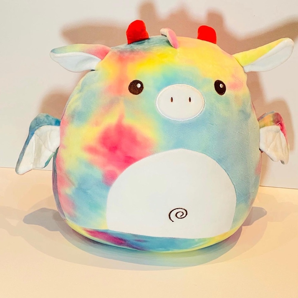 Squishmallow 14" Rainbow Dragon - Fun Gift for All Ages - Ultra-Soft Pillows